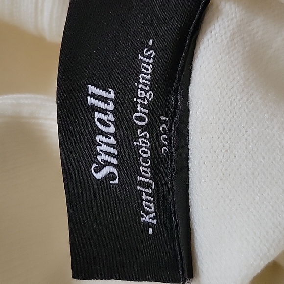 Embroidered Karl Jacobs white enchantment turtle neck sweater size small - Picture 5 of 8